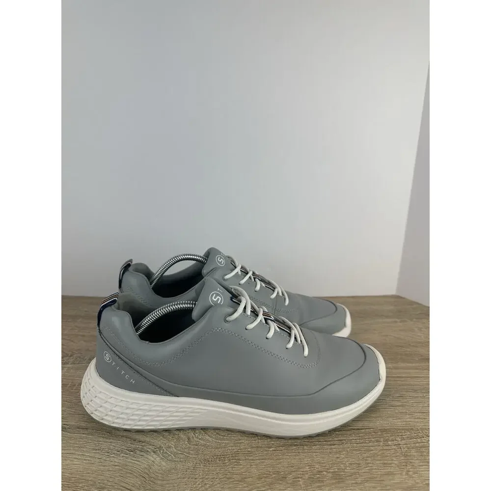 STITCH SL Pace Fadeaway Golf Shoes Gray Leather Spikeless Men’s Size 10.5